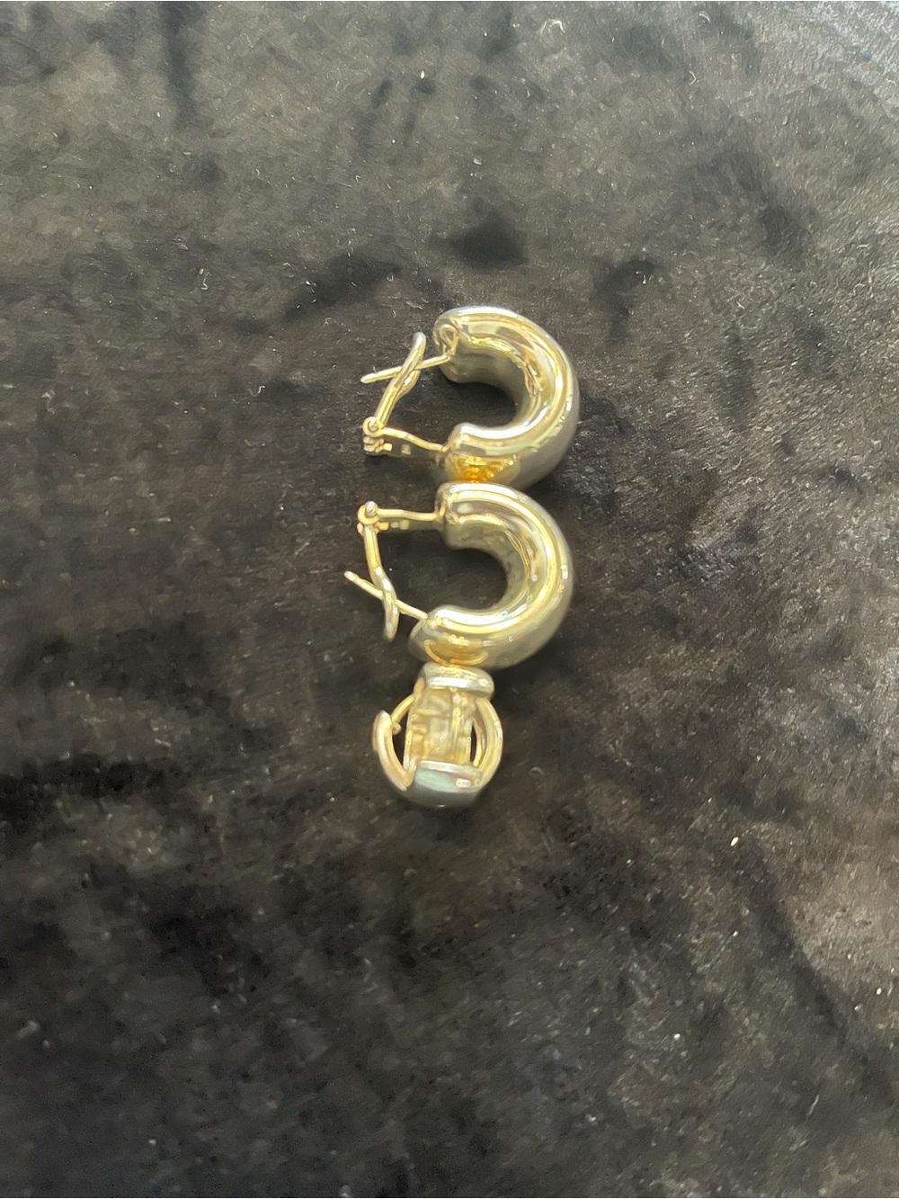 Sterling Silver Hoop Earrings / 2 pair bought from QVC. Snap closings.